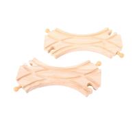 Bigjigs Rail Desviadores curvos Dobles (Paquete de 2) (Importación USA)