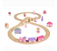 Bigjigs Rail Fairy Figure of Eight Wooden Train Set - 35pc Gir (Importación USA)