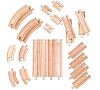 Bigjigs Rail Gerade und Kurven Holzschienen Set (Importación USA)