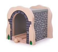 Bigjigs Rail Grey Stone Tunnel - Other Major Wooden Rail Brand (Importación USA)