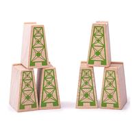 Bigjigs Rail hoog niveau Blocks (Pack van 6) - Andere belangri (Importación USA)