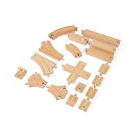 Bigjigs Toys Paquete de expansión de vías Rail de bajo nivel