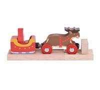 Bigjigs Rail Trineo de Pap? Noel con Reno (Importación USA)