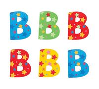 Bigjigs- Star Letter B (6) Mobiliario, decoración y Almacenamiento para niños, Multicolor (BJ562)