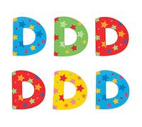 Bigjigs- Star Letter D (6) Mobiliario, decoración y Almacenamiento para niños, Multicolor (BJ564)
