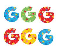 Bigjigs- Star Letter G (6) Mobiliario, decoración y Almacenamiento para niños, Multicolor (BJ567)