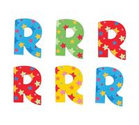 Bigjigs- Star Letter R (6) Mobiliario, decoración y Almacenamiento para niños, Multicolor (BJ578)