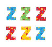 Bigjigs- Star Letter Z (6) Mobiliario, decoración y Almacenamiento para niños, Multicolor (BJ586)