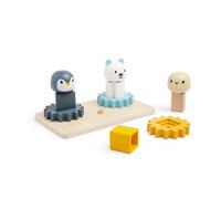 Bigjigs Toys Arctic Animal Cog Puzzles Board - 10-delig houten (Importación USA)