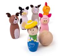 Bigjigs Toys Bauernhof Kegelspiel (Importación USA)