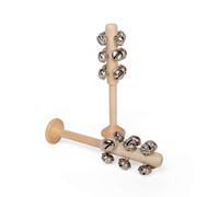 Bigjigs Toys Bellstick natural | Instrumento de madera con campanas para niños | Instrumentos musicales para niños pequeños | Juguete de cascabel | Regalo musical para bebés y niños pequeños |