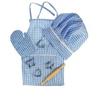 Bigjigs Toys Chef Outfit Set (Blue) with Baking Accessories (Importación USA)
