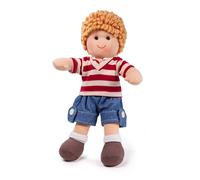 Bigjigs Toys Harry Doll 28cm (11") - Ragdoll Knoopknuffel (Importación USA)