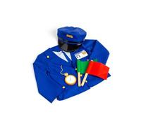 Bigjigs Toys Juego de disfraz de conductor de tren, 6 piezas, disfraz de ferrocarril para niños, conjuntos de disfraces para niños, trajes y accesorios para juegos de rol para niños, regalos para