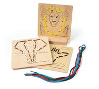 Bigjigs Toys, Lacing By Numbers - Jungle, Wooden Toys, Lacing (Importación USA)