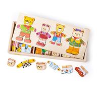 Bigjigs Toys Madera - Vestir a la Familia Oso
