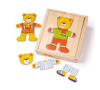 Bigjigs Toys Mme Ourse à Habiller en Bois, Jouet Traditionnel, Jeu Éducatif, Cadeau Enfant, Jouet Bébé, Jouet Enfant