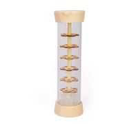 Bigjigs Toys Natural Rainmaker - Instrumento agitador de madera para niños, juguete sensorial Montessori para bebés, palo de lluvia de cuentas en cascada, herramienta musical de madera natural de