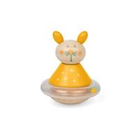 Bigjigs Toys Roly-Poly Rabbit, juguete sensorial de madera para bebé | Conejo balancín de madera, sonajero sensorial para bebé, regalo ecológico, a partir de 0 meses
