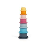 Bigjigs Toys Silicone Stacking Cups - 7pc Rainbow Stacking Toys, Toddler Bath Toys, Baby Sensory, Montessori Toys For 1 Year Old, Sustainably Made