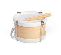 Bigjigs Toys Tambor natural | Tambores de juguete de madera para niños | Instrumentos musicales para niños de más de 3 años | Regalos musicales para niñas y niños pequeños | Kit de herramientas de