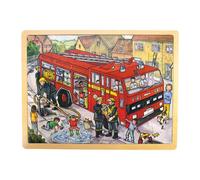 Bigjigs Toys Tray Puzzle Fire Engine (Importación USA)