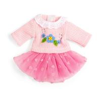 Bigjigs Toys Tutú rosa y jersey - Pequeño | Ropa de muñeca para muñeca de trapo para niños | Falda de tul y sudadera de punto para muñecas | Conjunto de ropa de juguete suave | Accesorios para muñecas