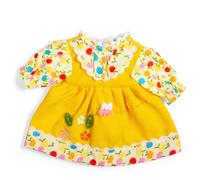 Bigjigs Toys Vestido de muñeca floral amarillo (pequeño) | Traje divertido para vestir muñecas suaves | Vestidos de verano y ropa de muñeca de trapo | Trajes y accesorios para muñecas | Regalos para