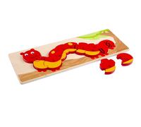 Bigjigs Toys Wooden Educational Caterpillar Number Puzzle (Importación USA)