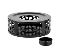 BigKego Calientaplatos de acero inoxidable con soporte para velas de té, calentador de té y café para teteras y cafeteras