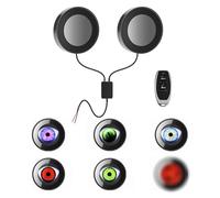 BigKing 1 par de ojos LED para camión Cool Ojos del Diablo LED para camión con 6 patrones, 7 modos, ojos diablos para motocicletas de 12-36 V, vehículos todo terreno, camión (Tipo plano)