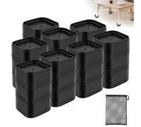 BigKing 12 elevadores de Muebles, elevadores de 2 Pulgadas para sofás, elevadores Cuadrados de Cama, Elevador Resistente, Bloques elevadores Ajustables para sofá, Silla, Escritorio (24 Piezas)