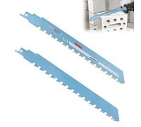 BigKing 2 hojas para sierra alternativa, hojas para sierra de repuesto de carburo cementado, para cortar ladrillos, hormigón aireado, ladrillos de arena calcárea, paneles compuestos de cemento (10