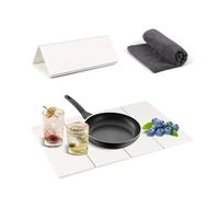 BigKing - Alfombra de cocina de piedra plegable, 60 x 39 cm, alfombra de secado con toalla, secado rápido y súper absorbente para cafetera, vajilla, tazas
