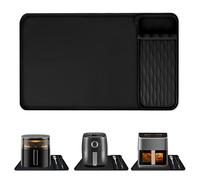 BigKing Alfombrilla de silicona para freidora de aire, 2 en 1, alfombrilla para proteger la superficie de trabajo, resistente al calor a 450 °F, accesorios de cocina para microondas, horno, utensilios