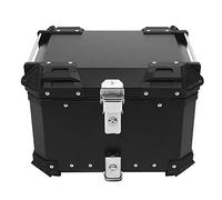 BigKing Caja de la Cola de la Motocicleta, Estuche Superior Universal de la Caja de Almacenamiento de la aleación de Aluminio del CNC Profesional (Negro, 45L)