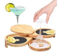 BigKing Margarita Salt Rimmer, Borde de Cristal de 3 Niveles, Borde de Cóctel para Fiesta de Bar, Borde de Azúcar y Sal de Margarita, Bar Glass Rimmer para Margarita y Cóctel