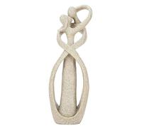 BigKing Pareja abrazada estatua hecha a mano de piedra arenisca escultura pareja enamorada beso amante decoración estatuas decoración para boda o compromiso romántico idea de regalo