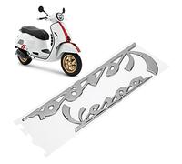BigKing Pegatinas para Motocicleta, calcomanías con Emblema, decoración para Motocicleta, Pegatina Tridimensional para Vespa GTS300 LX125 LX150 IE Sprint Primavera 300 LX LXV Super(Plata)