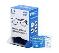 Bigking Toallitas De Limpieza, 110 Unidades Por Caja, Envueltas Individualmente, 10 Horas De Antivaho, Paño Antivaho Para Gafas, Pantallas, Teléfonos Inteligentes Y Cámaras (110)