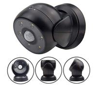 BIGLIGHT Luz Foco LED a Pilas con Sensor de Movimiento, Exterior Impermeable Luz de Seguridad,6 LEDs, 200 Lúmenes Foco Inalámbrico LED para Entradas,Porche,Garaje-Negro