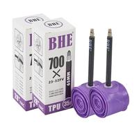 Biglumin 2pcs 700x23-32C Camara Bicicleta Carretera Cámara de Aire Ligera de Boca Francesa de tubolito Carretera Camaras de Aire Camara Bici Carretera Camara Bici 700 Ultraligera 35g (Morado 65mm)