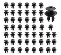 Biglumin 50 pcs remaches plastico coche grapas coche Juego de clips de fijación para coche grapas coche paneles de puerta de revestimiento de puerta y clips de plástico universales parachoques negro