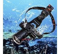 Bigmachine Linterna de Aluminio Recargable Impermeable para Buceo, natación, Senderismo, Camping, Caza, Pesca, Linterna Frontal submarina de 1800 lúmenes