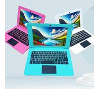 Bigmachine Mini Computadora Portátil de 10 Pulgadas, Android 12, Quad Core, 64GB, WiFi, Cámara Web, Bluetooth, con Cargador y Mouse, 4 Colores, para Niños y Estudiantes (Azul)