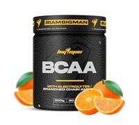 BigMan | Bcaa + Electrolitos 300Gr (Naranja) | Aminoacidos Essenciales Con Carga de Minerales | Recuperación Muscular | Recuperación Ejercicios Aerobicos | Protege tu Musculo