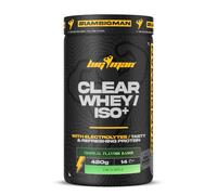 BigMan CLEAR WHEY-ISO+ 420 gr | Proteína Aislada de suero de alta disolución | Alto contenido proteico | Refrescante y ligera | Sabores frutales exóticos