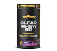 BigMan CLEAR WHEY-ISO+ 420 gr | Proteína Aislada de suero de alta disolución | Alto contenido proteico | Refrescante y ligera | Sabores frutales exóticos