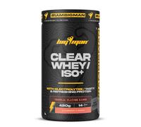 BigMan CLEAR WHEY-ISO+ 420 gr | Proteína Aislada de suero de alta disolución | Alto contenido proteico | Refrescante y ligera | Sabores frutales exóticos