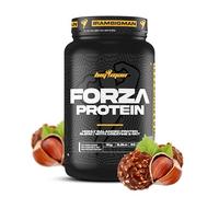 BigMan | Forza Protein 1Kg | Proteína 80% | Aislado proteína Soja + Concentrado proteína Whey | Creatina | Alto Contenido en Proteínas y Recuperador (1 Kg, Choco Avellana)